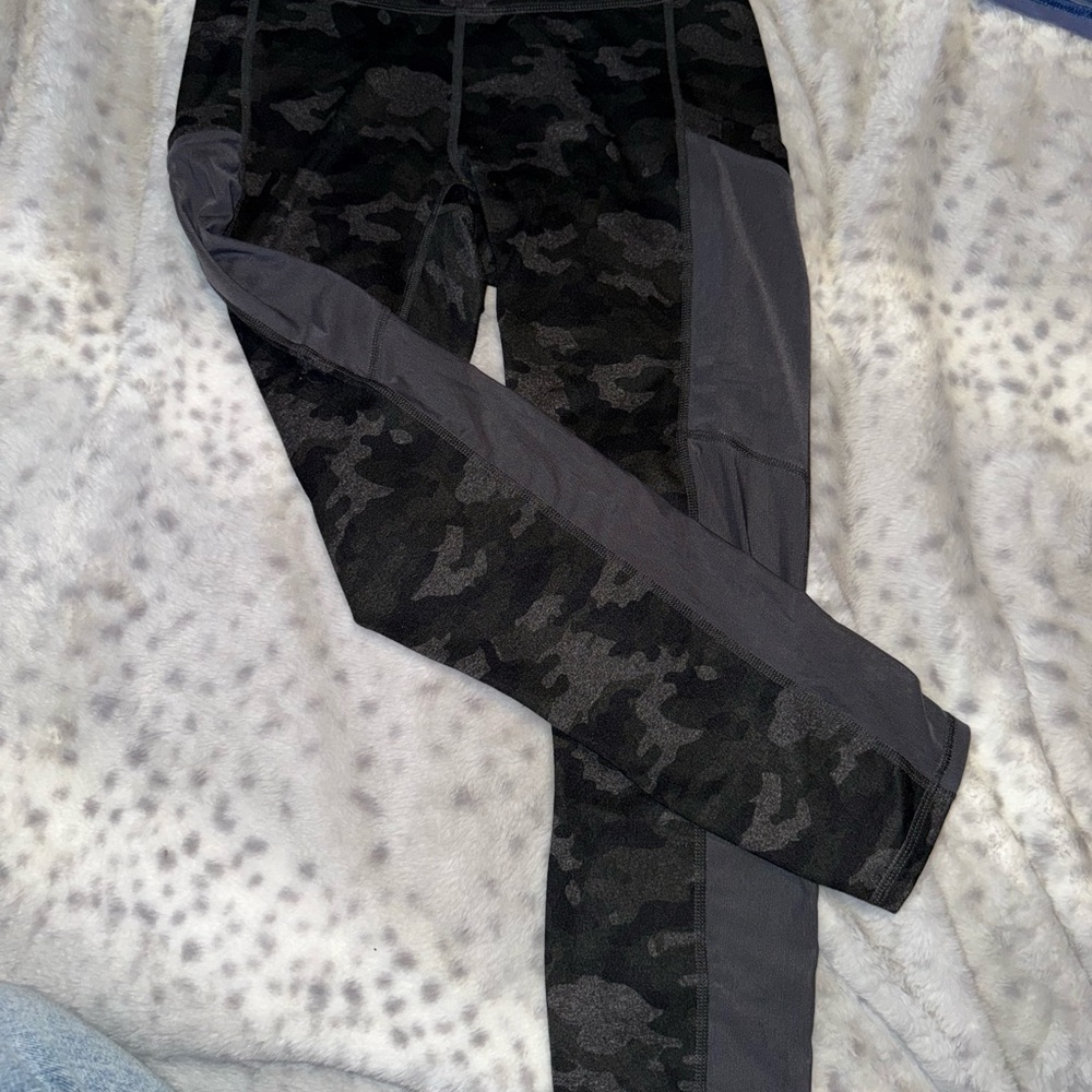 Fabletics Green Camo Active Leggings